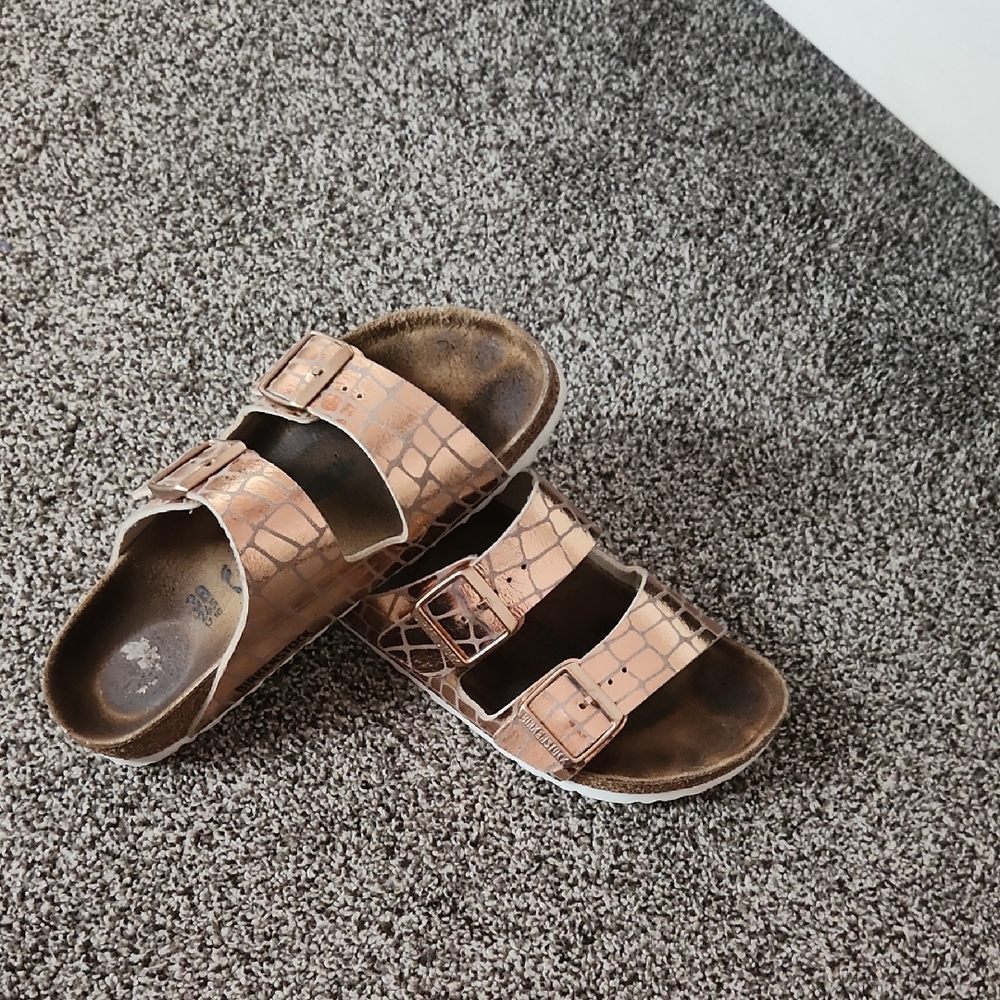 Birkenstock Gold Leather Sandals